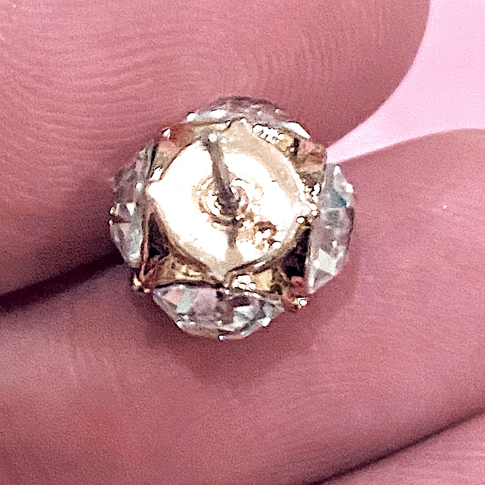 kate spade Rose Gold Dainty Clear Glass Crystals and Stud Earrings - Picture 7 of 7